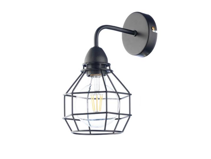 Wandleuchte App, Schwarz, Metall, 16x23x16 cm, Lampen & Leuchten, Innenbeleuchtung, Spots & Strahler, Wandstrahler