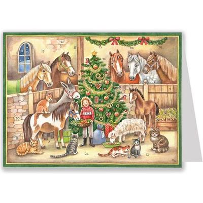 Postkarten-Adventskalender 'Im Stall'