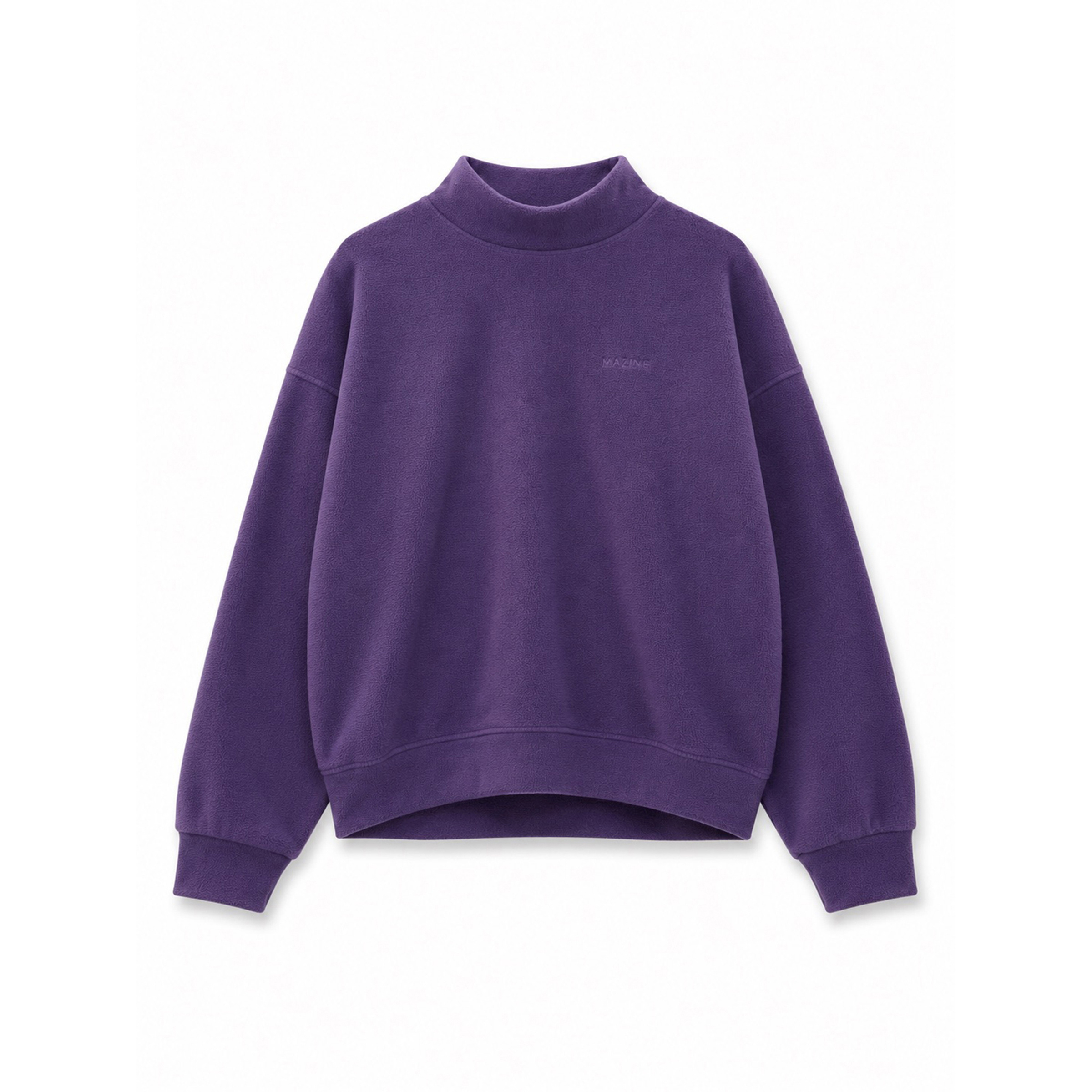 Mazine Fleece Turtleneck Damen Pullover lila Größe M Lifestyle Elastisch