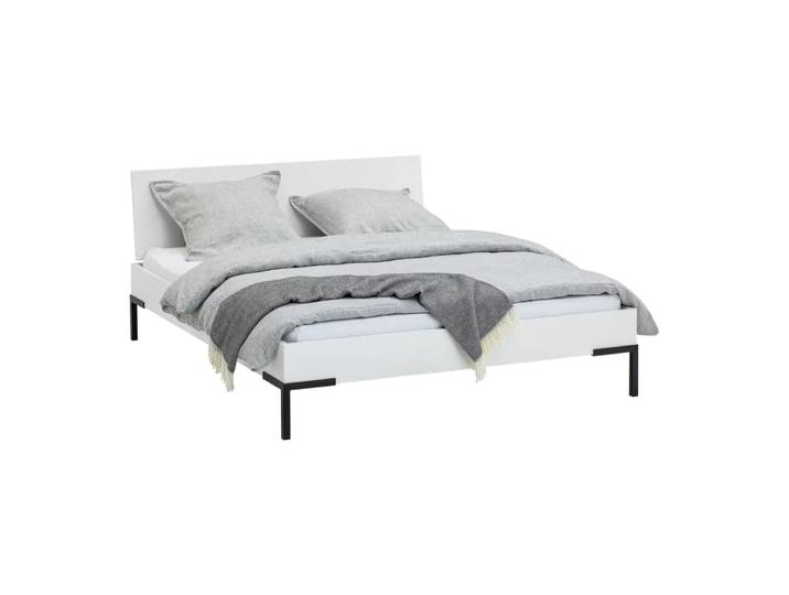 Bett Genua, 160x200 cm, Byyu, weiss, Holzwerkstoff