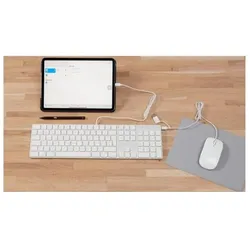 LMP KB-1843 (DE, Kabelgebunden), Tastatur, Silber
