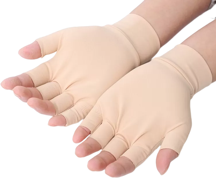 INF Gants demi-doigts de compression, 1 paire