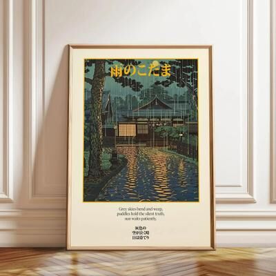 Inspired Living Tokyo Rainy Night Canvas Print Japanese Cityscape Wall Decor 20x30cm No Frame wo769