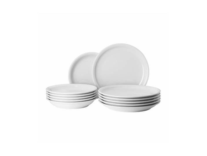 Geschirr-Set THOMAS PORZELLAN Trend 12-teilig , weiss (weiß), Porzellan, Geschirr-Sets, Geschirr-Set, Speiseteller