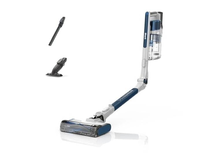 Shark PowerPro Aspirateur sans fil Léger\, mode portatif\, 50 Min\, Bleu anti-emmêlement flexible\, système Anti-allergène\, léger\, mode portatif\, 50 min d’autonomie\, bac à poussière XL\, bleu