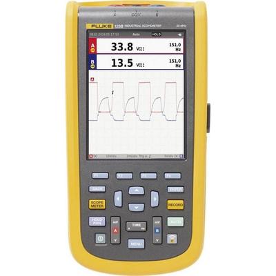 Fluke 123B/EU Hand-Oszilloskop 20MHz 2-Kanal 4 GSa/s 400 kpts Multimeter-Funktionen 1St.