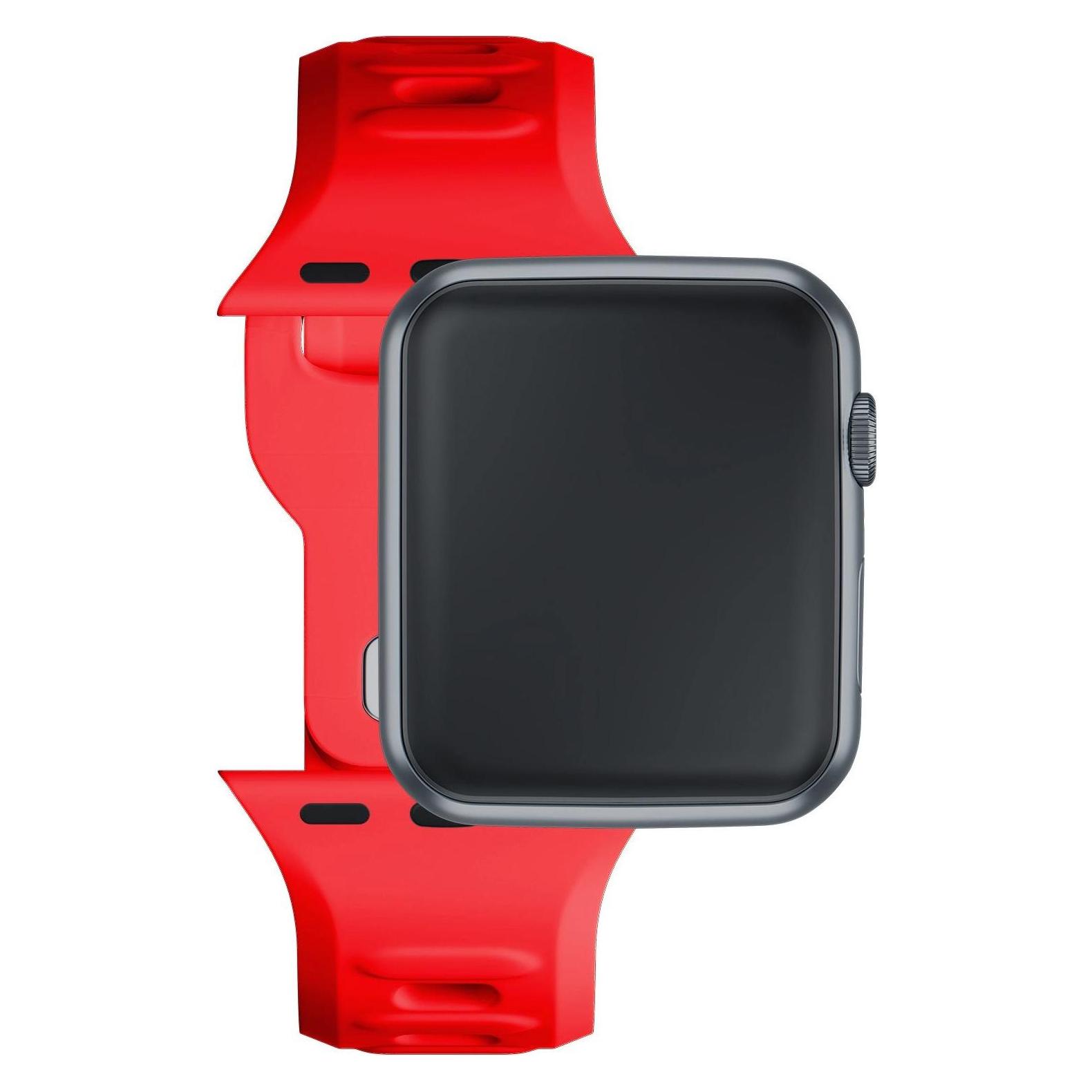 3MK Silicone Watch Strap czerwony/red dla Apple Watch 38/40/41mm (Silicone, Stainless Steel) (5903108565684)