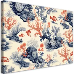 WANDBILD ai korallen und fische
