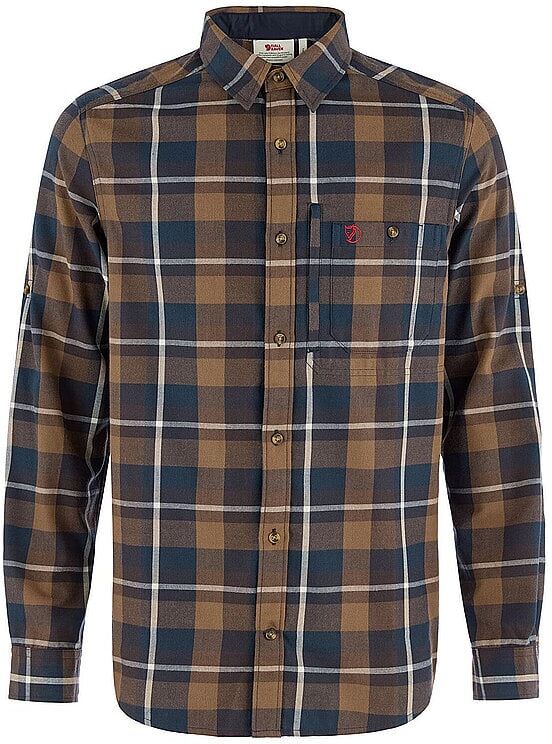FJÄLLRÄVEN Herren Hemd Fjällglim Flannel Funktion braun   S M