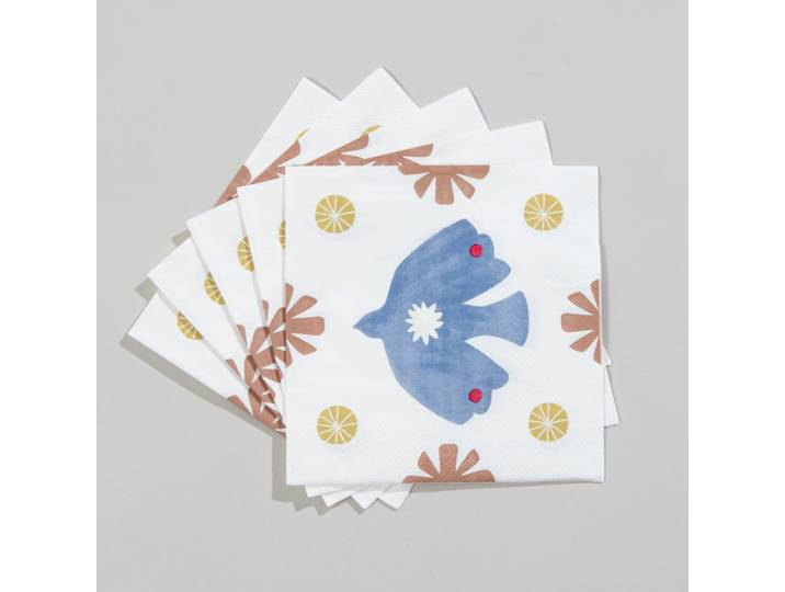 Mehrfarbige, gemusterte Papierservietten (20 Stück)