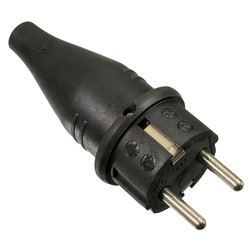 As - Schwabe Vollgummistecker (CEE 7/7) (60412)