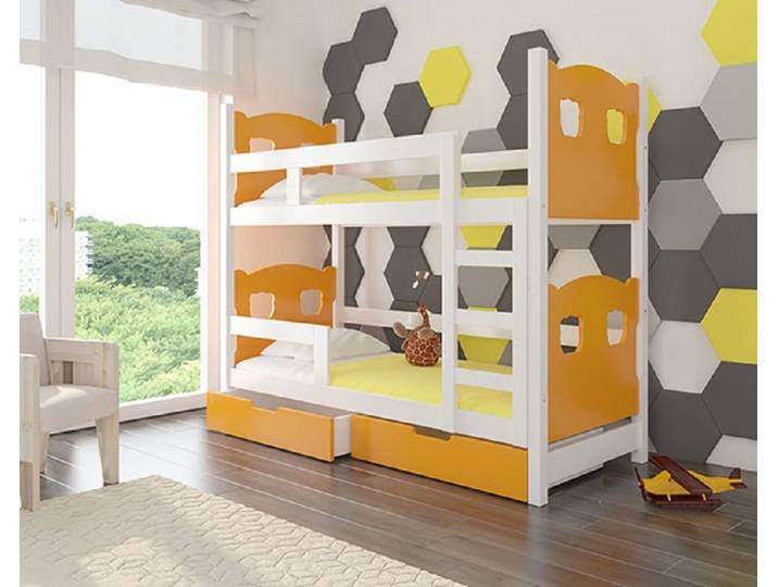 Hochbett MARABA (Etagenbett mit 2 Schlafgelegenheiten) Farbe wählbar