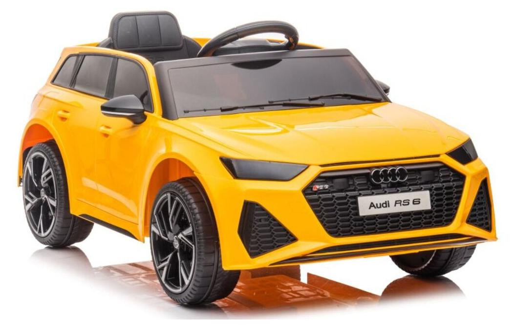 Elektrische kinderauto Audi RS6 model BRD-2118 geel