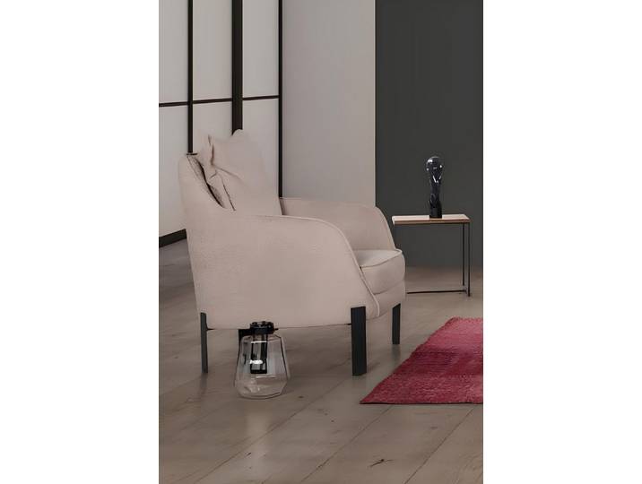 Xlmoebel Sessel Beiger Stoffstuhl im modernen Design für das Wohnzimmer (1-St., Einzelsessel), Made in Europa