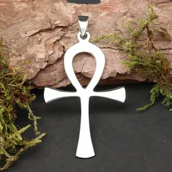 Drachensilber Ankh Schmuck Anhänger ägyptisch schlicht 925 Silber - Silber