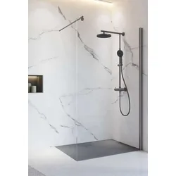 Schulte Alexa Style 2.0 Duschwand Walk In Gunmetal - Duschkabine