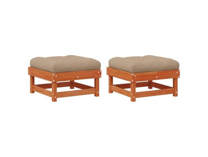 IBUQDDV Gartenfußstütze Massives Kiefernholz Geöltes Holz Modulares Sofa Modulares Design, weiche Kissen, Latten-Design, für Terrasse, Balkon und Garten