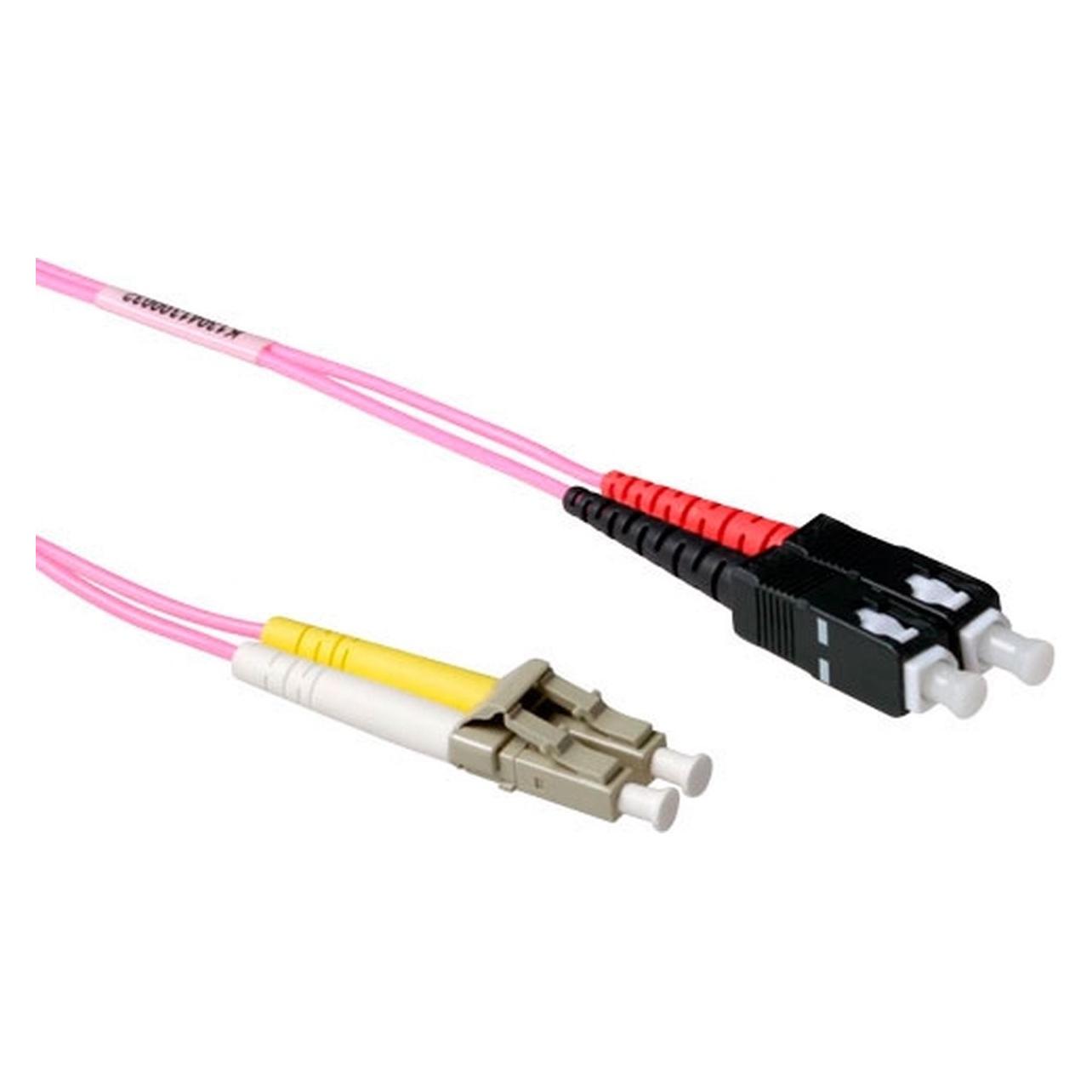 ACT 30 meter LSZH Multimode 50/125 OM4 fiber patch cable duplex withLC and SC connectors (30 m) (RL8730)