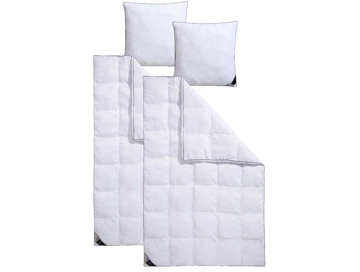 Kunstfaserbettdecke + Kopfkissen HANSE BY RIBECO Max , weiss (weiß), B/L: 155cm x 220cm Anzahl Teile 2, B/L: 80cm x 80cm Anzahl Teile 2, Bezug: Kunstfaser Füllung: Kunstfaser, warm, Bettdecken Bezug: 100% Polyester. Kopfkissen Bezug: 100% Polyester. Bettdecken Füllung: 100% Polyester. Kopfkissen Füllung: 100% Polyester, Bettwaren-Sets, Kunstfaserbettdecke + Kopfkissen, Unschlagbares Preisleistungsverhältnis