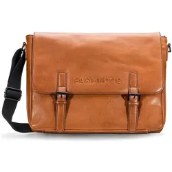 Farmhood Memphis Aktentaschen Messenger Leder 38 cm Laptopfach (16"), Notebooktasche, Braun