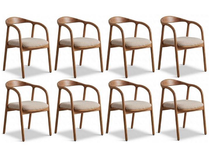 Xlmoebel Sitzgruppe Stühle Stil modern braun Esszimmer praktisch komfortabel bequem