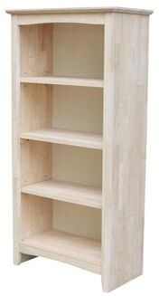 International Concepts Shaker Bookcase - Unfinished
