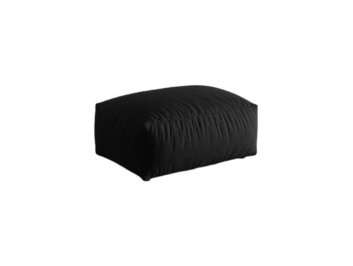 Design Sitzpouf „Martina“ Strukturstoff Schwarz 95 x 65 cm Micadoni