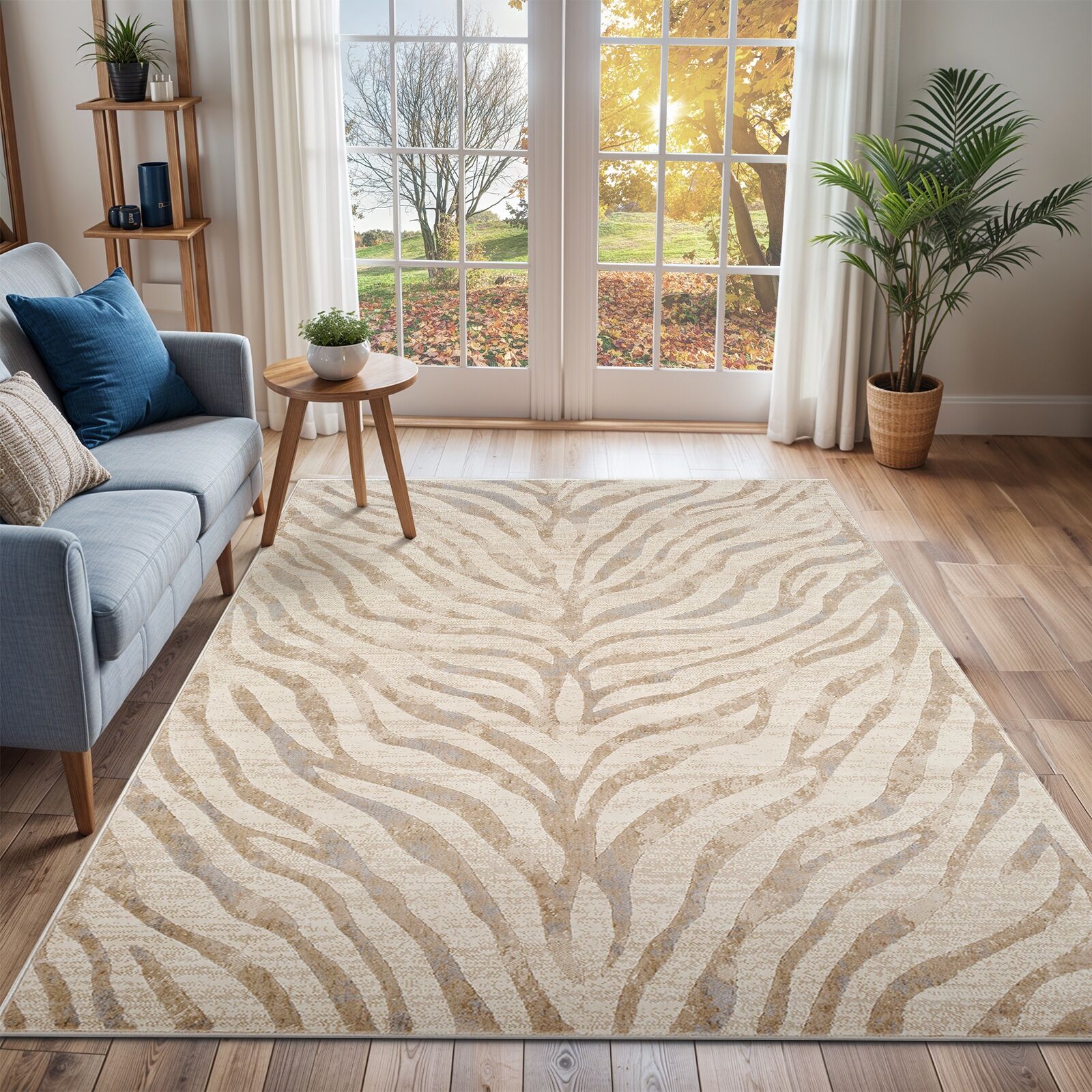 Teppich LIVABLISS "LUANDA", beige, B:120cm H:11,4mm L:170cm, Polypropylen, Teppiche, Teppich beige B : 120cm 1 Stk., 11,4mm, L: 170cm