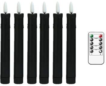 Uplift Treasures Black Flameless LED Halloween Candles With Remote 6pcs Black