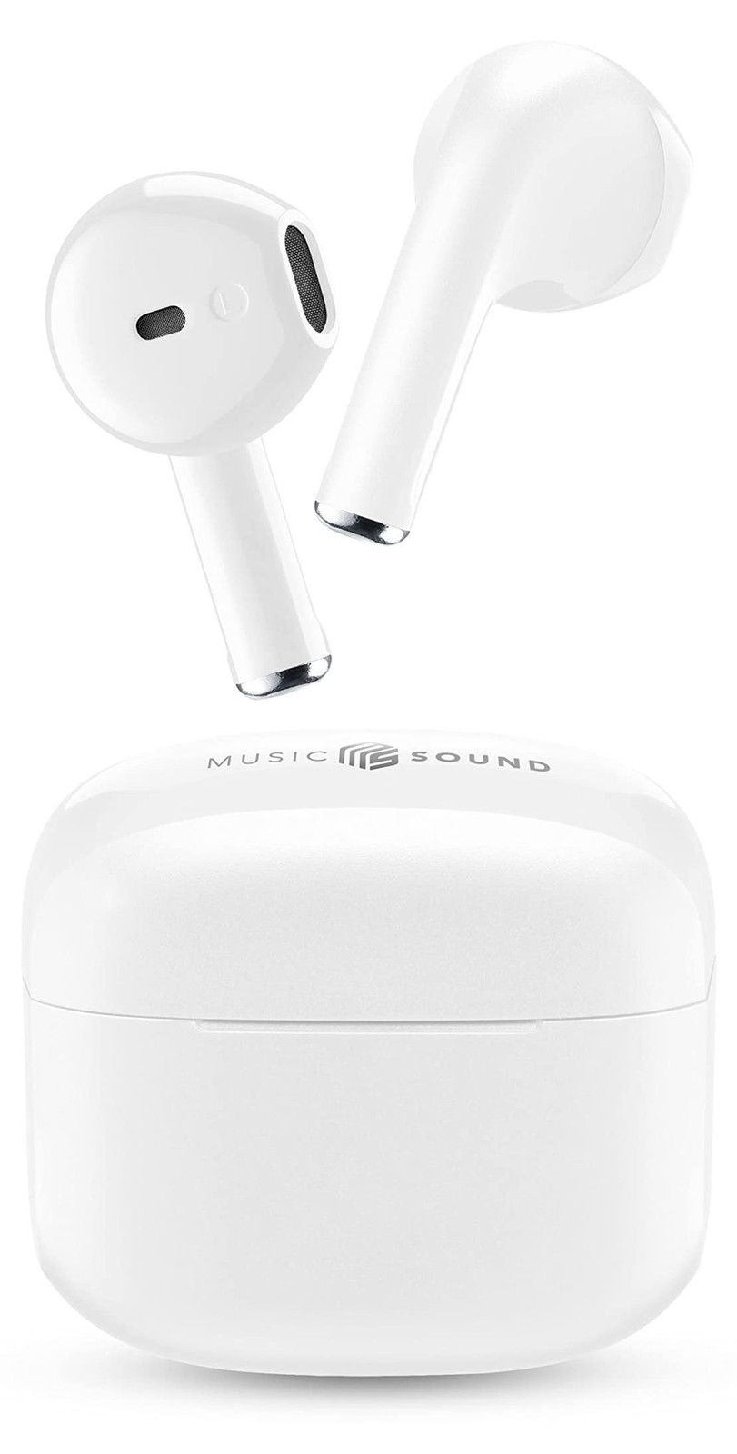 Music Sound SWAG witte TWS-oordopjes met Bluetooth en touchbediening