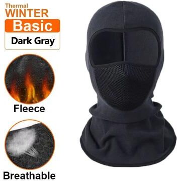 Modern Harvest Tools & Trends Thermal Winter Balaclava, Warm Fleece Face Mask For Cycling, Motorcycle, Skiing, And Outdoor Sports dark Gray