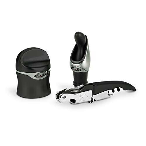 Rabbit Zippity Wijnaccessoires Cadeauset, 3-delig Zwart