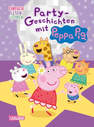 Steffi Korda - Peppa Wutz: Party-Geschichten mit Peppa Pig: Einfach Lesen Lernen 2 fröhliche Peppa Wutz-Geschichten für Leseanfänger*innen ab 5 Jahren mit vielen Bildern, Comic-Elementen und Rätseln - Preis vom 09.10.2026 07:28:09 h