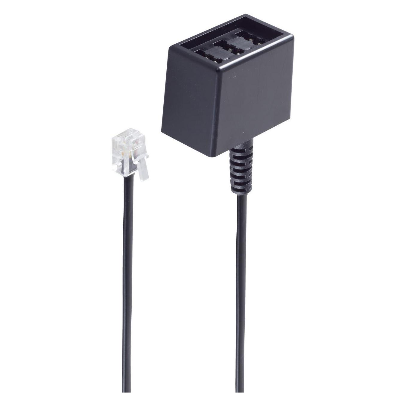 Shiverpeaks -BASIC-S--Western-Stecker 6/4 auf TAE NFN-Kupplung, 0,15m (BS71280-6)