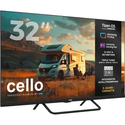 Cello CTrav Smart Tizen OS Camping LED TV mit Pitch Perfect Sound System, Triple Tuner, WLAN, Bluetooth, 12/24/230 V, 32 Zoll