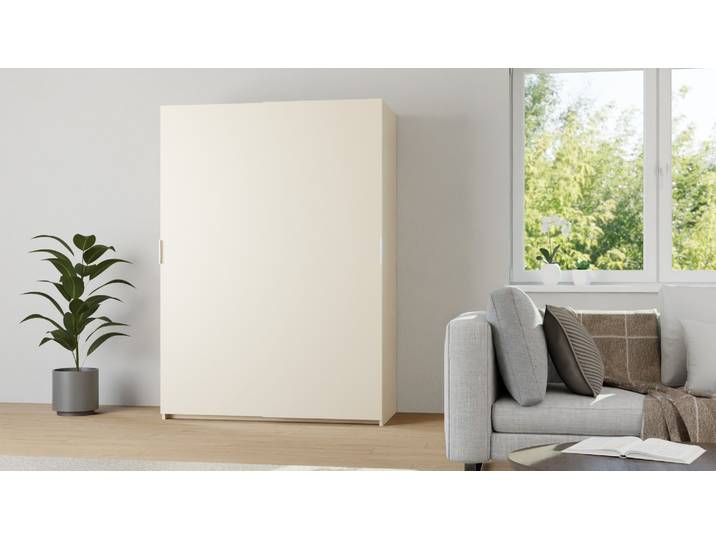 Schwebetürenschrank Premium Dekore Sand­beige