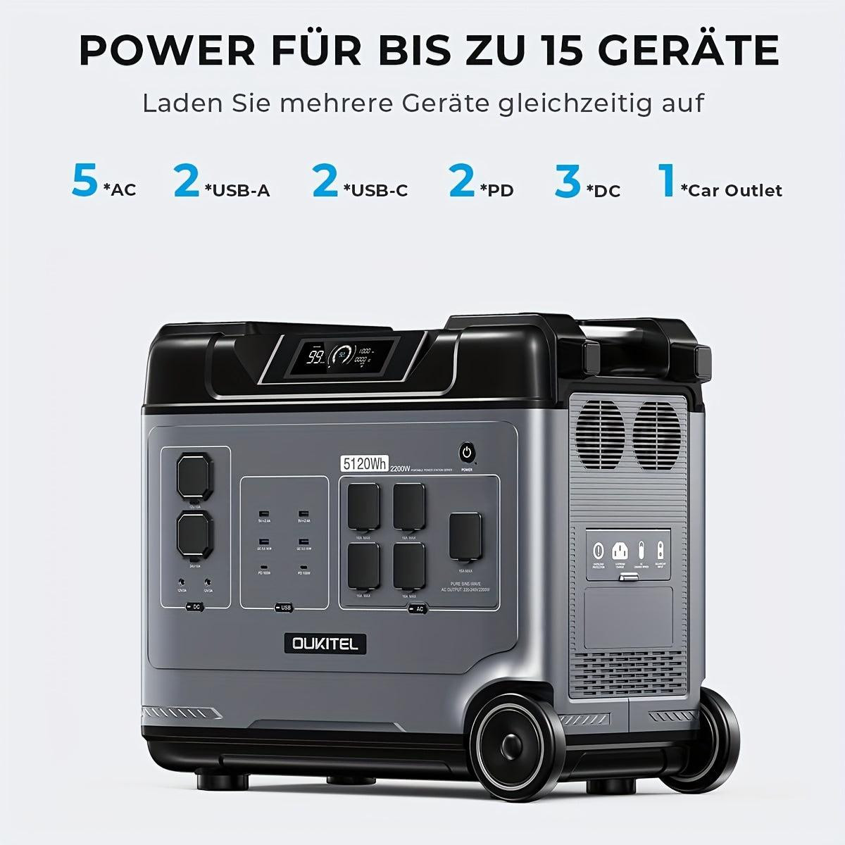 Selius Powerstation Zonne-energiegenerator Draagbare Krachtcentrale Noodstroomvoorziening Mobiele Powerbank