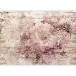 Artgeist, Tapete, Fototapete - Flowers on Boards (300 x 210 cm)