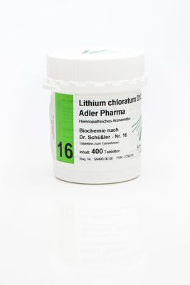 Adler Pharma Produktion und Vertrieb GmbH BIOCHEMIE Adler 16 Lithium chloratum D 12 Tabl. 400 St 02730576