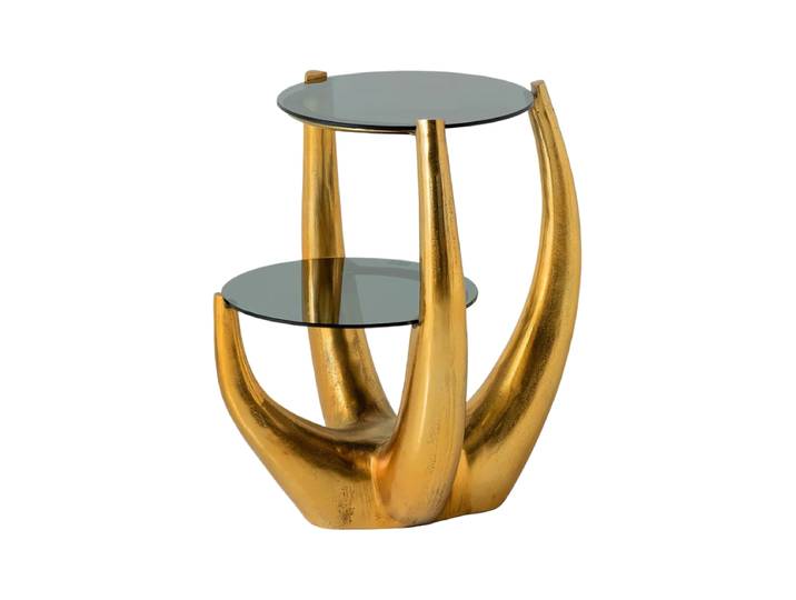 Design Beistelltisch „Levels“ Gold; Grau Invicta Interiors
