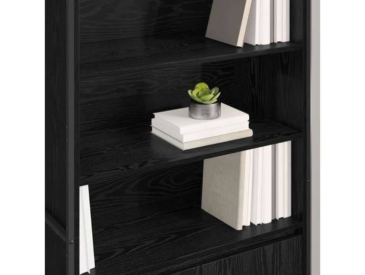 Noir Commode Salon CHIC Armoires Hautes 2 pcs Enfilade rangement Chêne noir 79x36x200 cm N10215