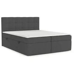 BOXBETT Lean 160/200 cm Anthrazit im Megan Stoff
