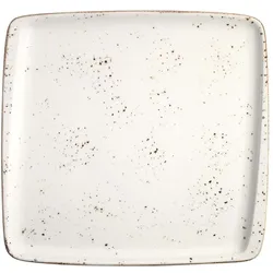 2x Bonna Grain Moove Vintage Retro Platte rechteckig 27x25cm 2cm hoch Weiß Creme Braun Porzellan GRAMOV34KR Servierplatten Speise Geschirr