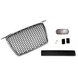 Frontgrill Sport schwarz mit Emblem und Kennzeichenhalter passend für Audi A3, 8P