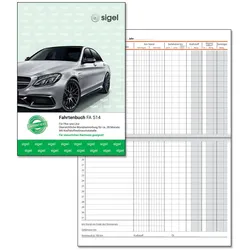 SIGEL Formularbuch Fahrtenbuch, Pkw und Lkw mit Kraftstoffverbrauch DIN A5 1x 32 Seiten