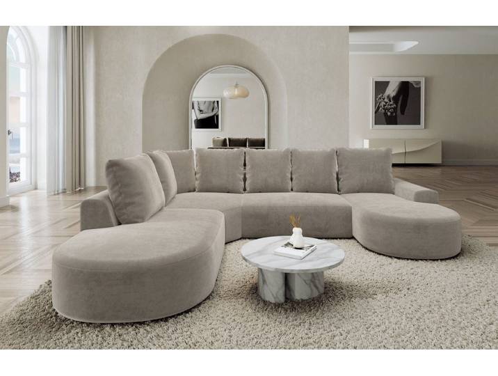 Sofa Dreams Wohnlandschaft Gomera U Form Stoff Lounge, Wohnlandschaft, Ottomane, U-Form, Lounge