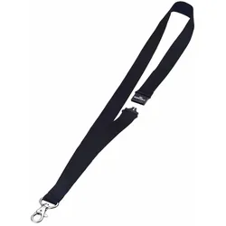 Durable Textilband 20mm mit Karabiner 44cm schwarz Packung mit 10 Stück