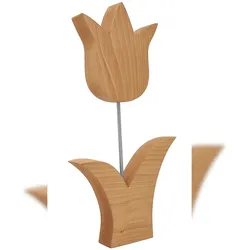Erst-Holz Handgefertigte Holztulpen Buche Echtholz Holzblumen Dekoration V-40.11-Tulpen33 cm