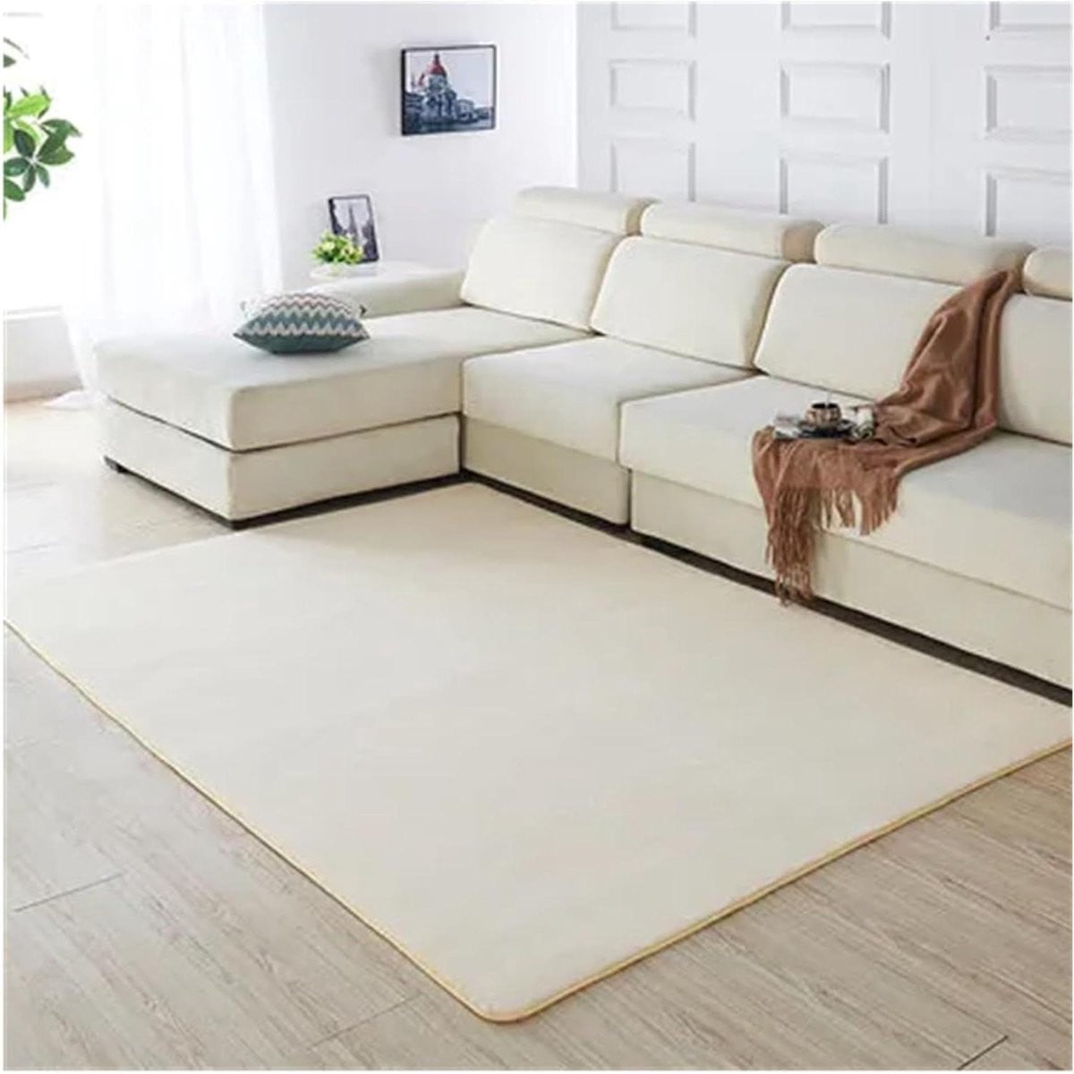 Zacht Fleece Tapijt voor Woonkamer en Slaapkamer - Koraal - 60 x 160 cm