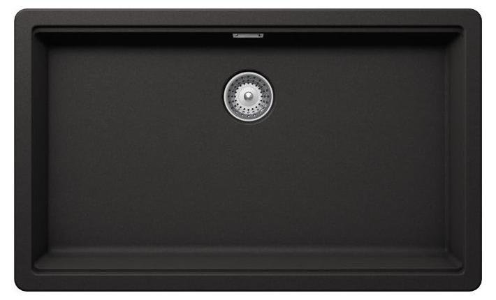 Schock VASCHE BROOKLYN N100XLU NERO ASSOLUTO 13, Aufsatzwanne, Rechteckig, Schwarz, 1 Becken, Rechteckig, 694 x 400 mm